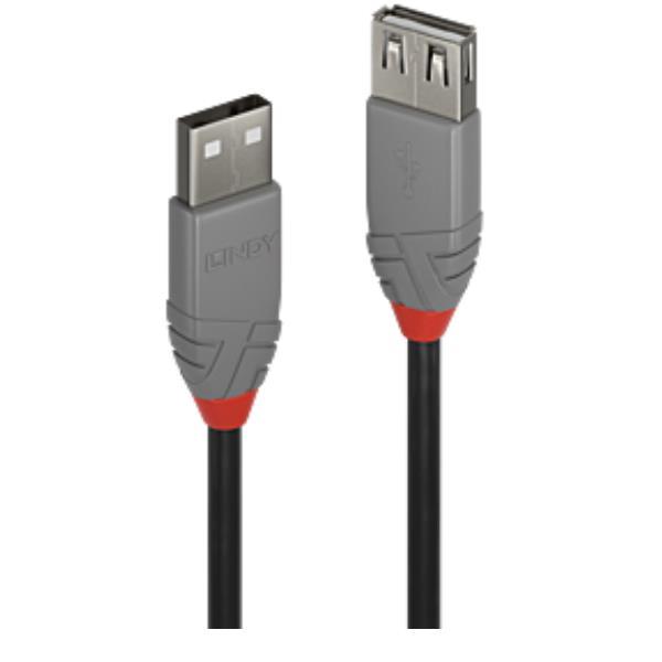 Lindy Prolunga USB 2.0 Tipo A Anthra Line, 0.5m