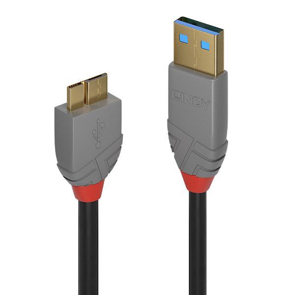 LINDY 2M USB 3.1 A/MICRO-B ANTHRA