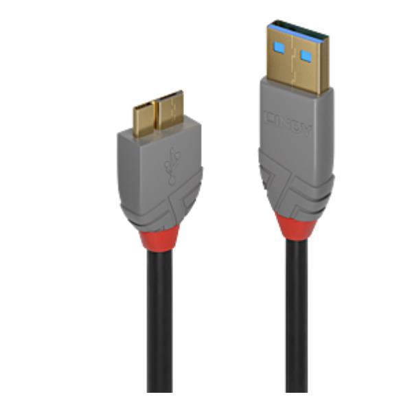 LINDY CAVO USB 3.2 A A MICRO-B ANTHRA 3M