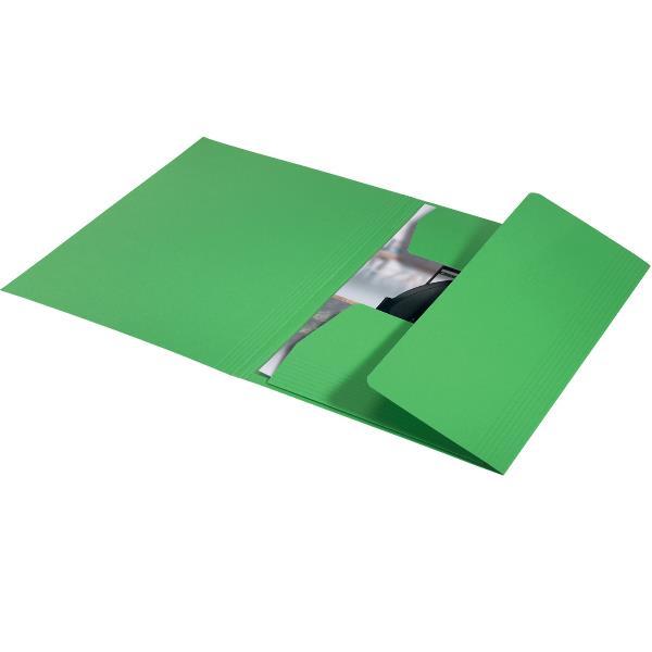 LEITZ RECYCLE CARTELLE 3 LEMBI IN CARTA RICICLATA 242X318X20 mm VERDE CONF 10 Pz.