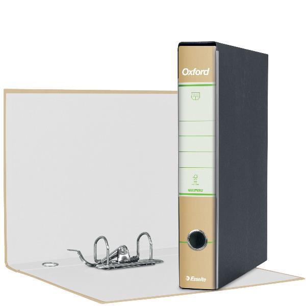 Registratore Oxford Green G84 - dorso 5 cm - protocollo 23 x 33 cm - avana - Esselte