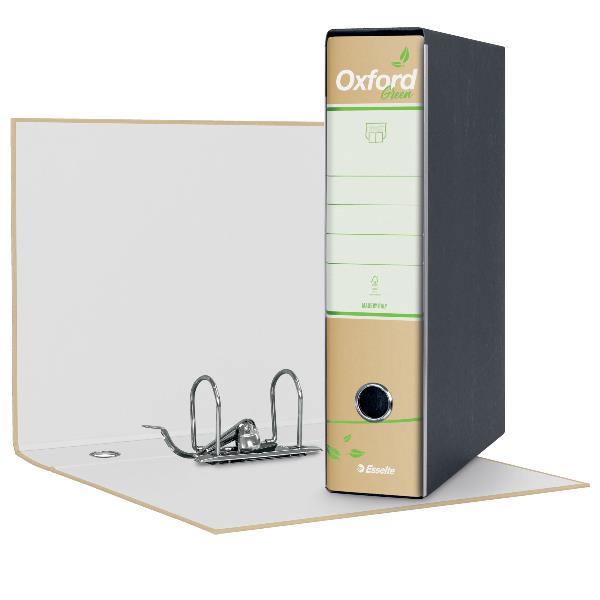 Esselte Oxford - Cartellina con meccanismo a leva - larghezza dorsale 80 mm - floreale - verde