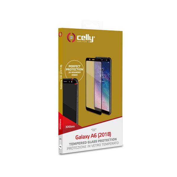 Celly - Protezione per schermo per telefono cellulare - 3D - vetro - colore telaio nero