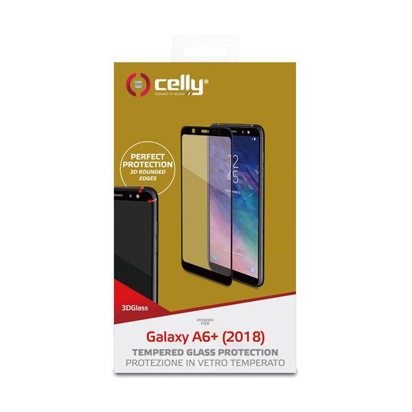 Celly - Protezione per schermo per telefono cellulare - 3D - vetro - colore telaio nero