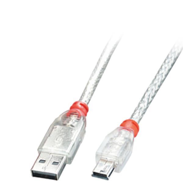 LINDY CAVO USB 2.0 A/MINI-B, TRASP. 0,2M