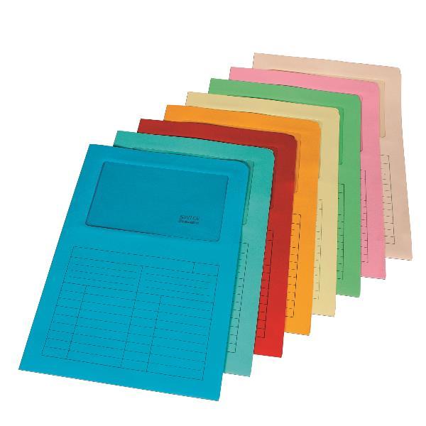 BLASETTI SINTEX CARTELLINA A L CON FINESTRA IN CARTA 297X210MM A4 COL. GIALLO CONF 10 Pz.