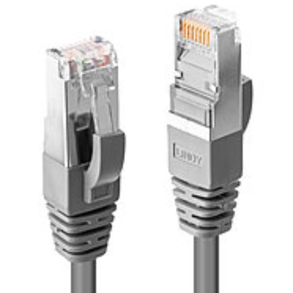 Lindy - Cavo patch - RJ-45 (M) a RJ-45 (M) - 7.5 m - SFTP - CAT 6 - senza alogeni, stampato, antiaggrovigliamento, bloccato - grigio