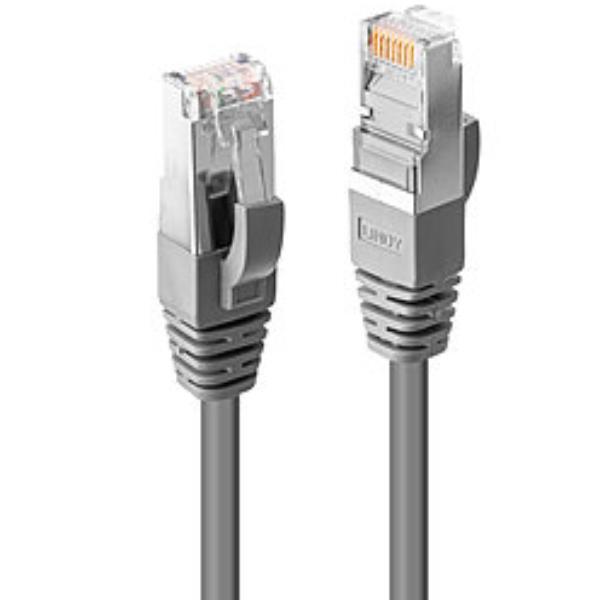 Lindy - Cavo patch - RJ-45 (M) a RJ-45 (M) - 20 m - SFTP - CAT 6 - senza alogeni, stampato, antiaggrovigliamento, bloccato - grigio