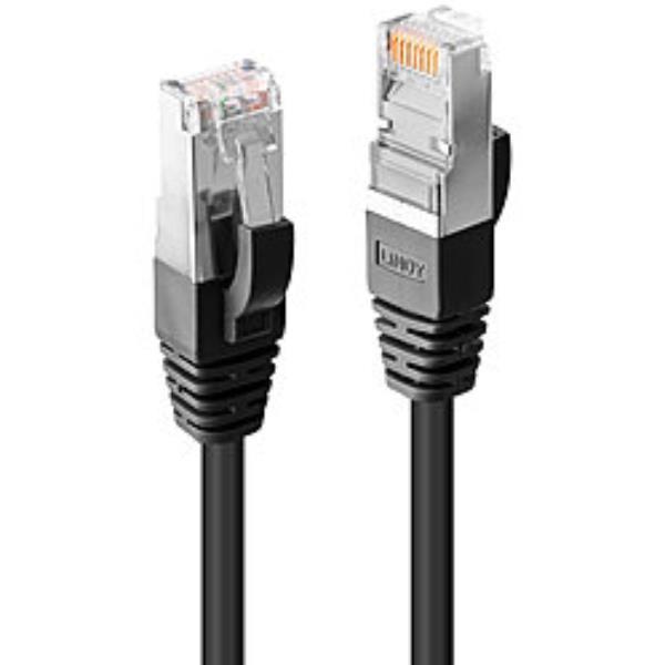 Lindy Premium - Cavo patch - RJ-45 (M) a RJ-45 (M) - 15 m - SFTP - CAT 6 - senza alogeni, stampato - nero