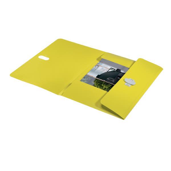 Leitz Recycle - Cartelletta a 3 lembi - per A4 - capacità 250 fogli - giallo
