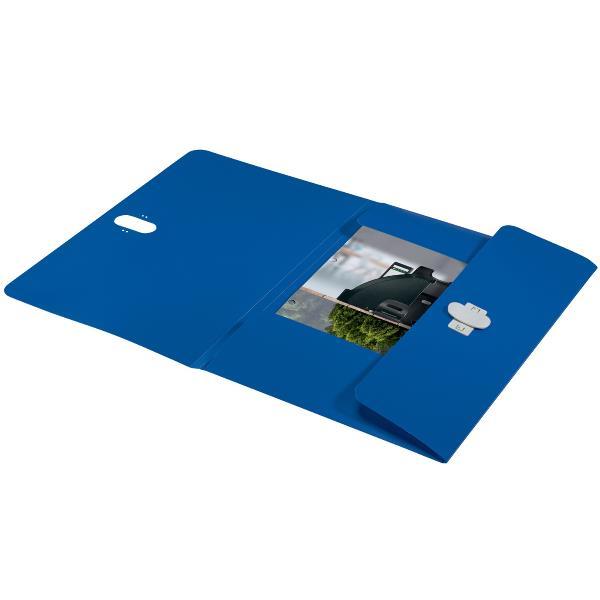 Leitz - Cartelletta a 3 lembi - per A4 - capacità 150 fogli - blu