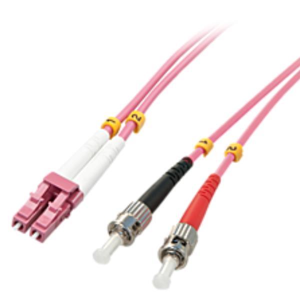 Lindy - Cavo patch - ST multi-mode (M) a LC multi-mode (M) - 3 m - fibra ottica - duplex - 50 / 125 micron - OM4 - senza alogeni - viola