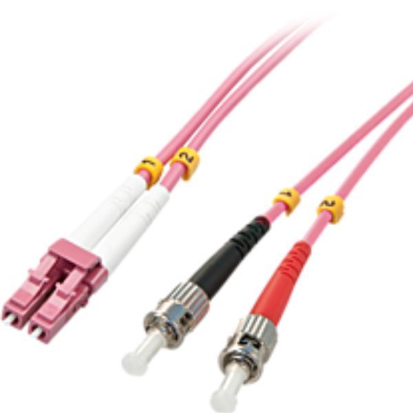 Lindy - Cavo patch - ST multi-mode (M) a LC multi-mode (M) - 15 m - fibra ottica - duplex - 50 / 125 micron - OM4 - senza alogeni - viola