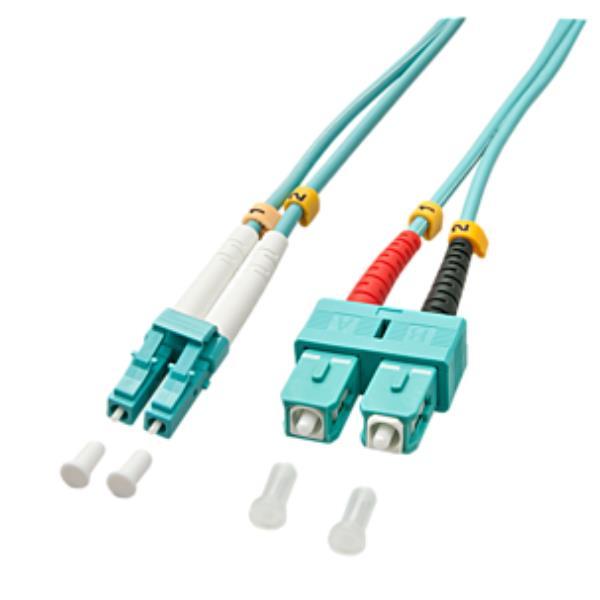 Lindy - Cavo patch - SC multi-mode (M) a LC multi-mode (M) - 3 m - fibra ottica - duplex - 50 / 125 micron - OM3 - senza alogeni
