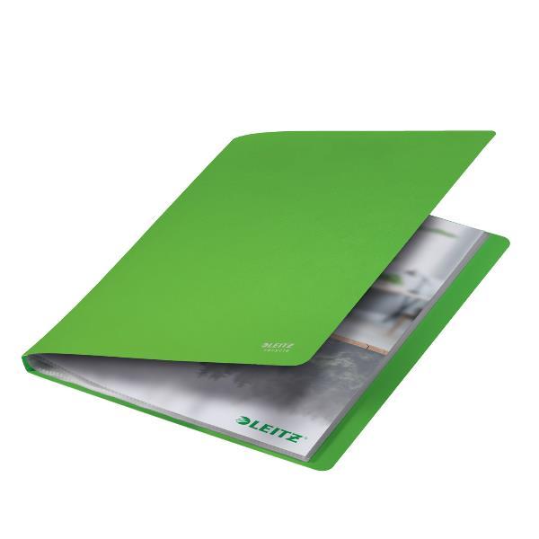 Leitz Recycle - Porta listini - 20 compartimenti - 40 viste - larghezza dorsale 16 mm - per A4 - capacità 40 fogli - verde