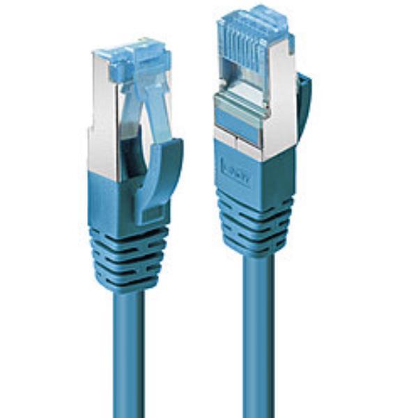 Lindy - Cavo patch - RJ-45 (M) a RJ-45 (M) - 10 m - SFTP, PiMF - CAT 6a - senza alogeni, stampato, antiaggrovigliamento - blu