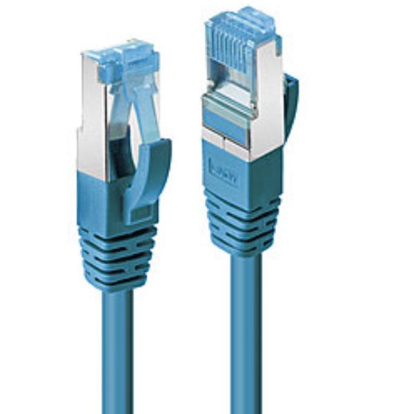 Lindy - Cavo patch - RJ-45 (M) a RJ-45 (M) - 30 m - SFTP, PiMF - CAT 6a - senza alogeni, stampato, antiaggrovigliamento - blu