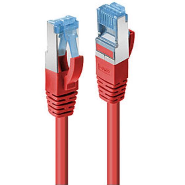 Lindy - Cavo patch - RJ-45 (M) a RJ-45 (M) - 30 cm - SFTP, PiMF - CAT 6a - senza alogeni, stampato, antiaggrovigliamento - rosso