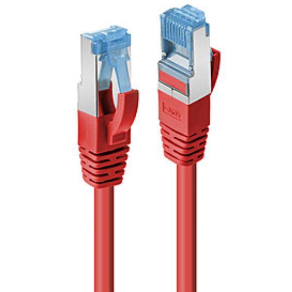 Lindy - Cavo patch - RJ-45 (M) a RJ-45 (M) - 5 m - SFTP, PiMF - CAT 6a - senza alogeni, stampato, antiaggrovigliamento - rosso