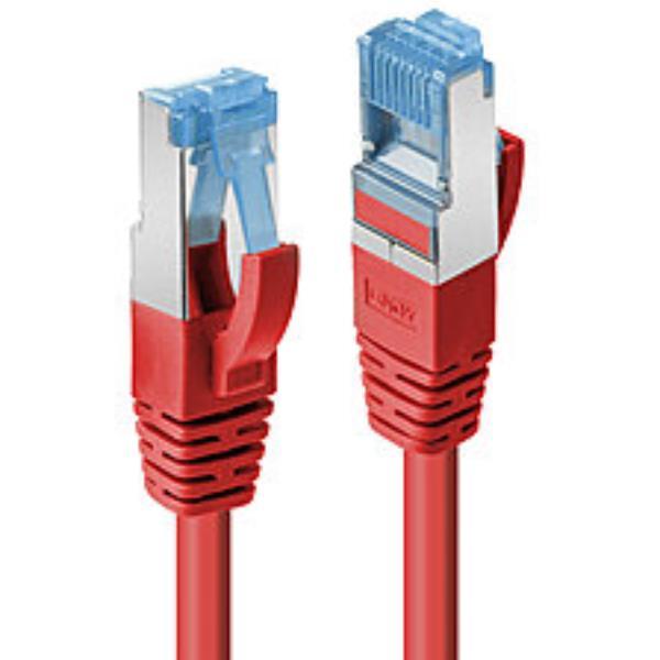 Lindy - Cavo patch - RJ-45 (M) a RJ-45 (M) - 15 m - SFTP, PiMF - CAT 6a - schermato, senza alogeni, antiaggrovigliamento - rosso