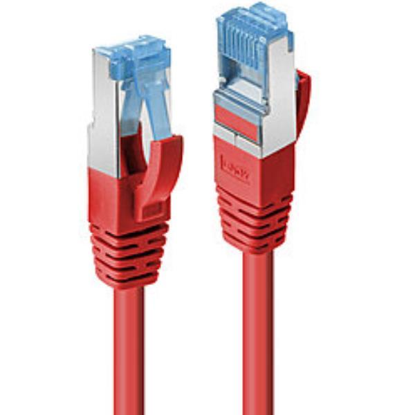 Lindy - Cavo patch - RJ-45 (M) a RJ-45 (M) - 30 m - SFTP, PiMF - CAT 6a - senza alogeni, stampato, antiaggrovigliamento - rosso