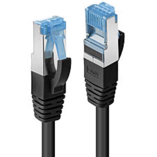 Lindy - Cavo patch - RJ-45 (M) a RJ-45 (M) - 30 cm - SFTP, PiMF - CAT 6a - senza alogeni, stampato, antiaggrovigliamento - nero