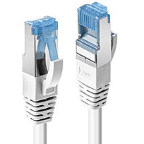 Lindy - Cavo patch - RJ-45 (M) a RJ-45 (M) - 0.5 m - SFTP, PiMF - CAT 6a - senza alogeni, antiaggrovigliamento - bianco