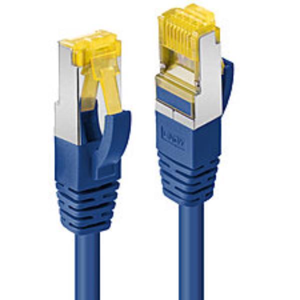 Lindy - Cavo patch - RJ-45 (M) a RJ-45 (M) - 5 m - SFTP, PiMF - CAT 7 (cavo) / CAT 6a (connettori) - senza alogeni, antiaggrovigliamento - blu
