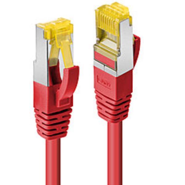 Lindy - Cavo patch - RJ-45 (M) a RJ-45 (M) - 30 cm - SFTP, PiMF - CAT 7 (cavo) / CAT 6a (connettori) - senza alogeni, antiaggrovigliamento - rosso