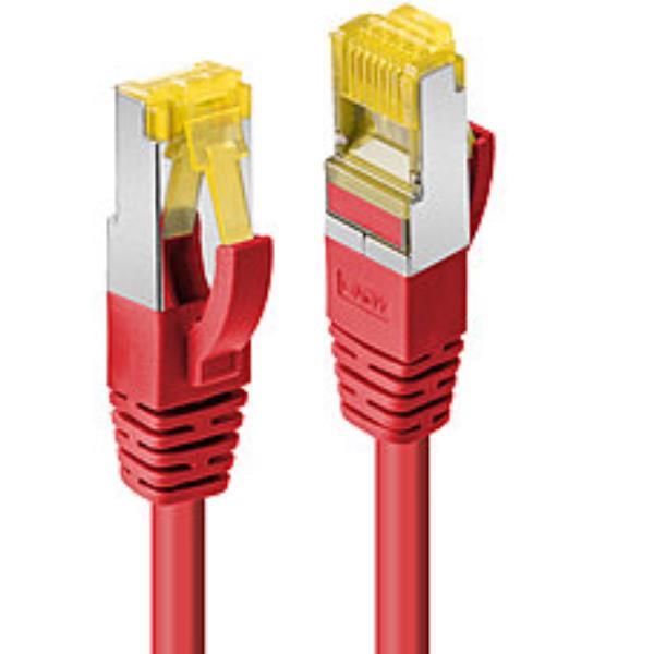 Lindy - Cavo patch - RJ-45 (M) a RJ-45 (M) - 50 cm - SFTP, PiMF - CAT 7 (cavo) / CAT 6a (connettori) - senza alogeni, antiaggrovigliamento - rosso