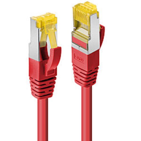 Lindy - Cavo patch - RJ-45 (M) a RJ-45 (M) - 1 m - SFTP, PiMF - CAT 7 (cavo) / CAT 6a (connettori) - senza alogeni, antiaggrovigliamento - rosso