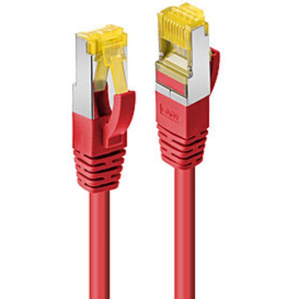 Lindy - Cavo patch - RJ-45 (M) a RJ-45 (M) - 1.5 m - SFTP - CAT 7 (cavo) / CAT 6a (connettori) - senza alogeni, stampato - rosso
