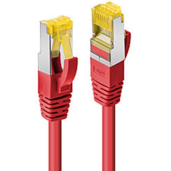 Lindy - Cavo patch - RJ-45 (M) a RJ-45 (M) - 2 m - SFTP - CAT 7 (cavo) / CAT 6a (connettori) - senza alogeni, stampato - rosso