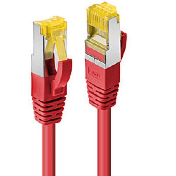Lindy - Cavo patch - RJ-45 (M) a RJ-45 (M) - 5 m - SFTP, PiMF - CAT 7 (cavo) / CAT 6a (connettori) - senza alogeni, antiaggrovigliamento - rosso
