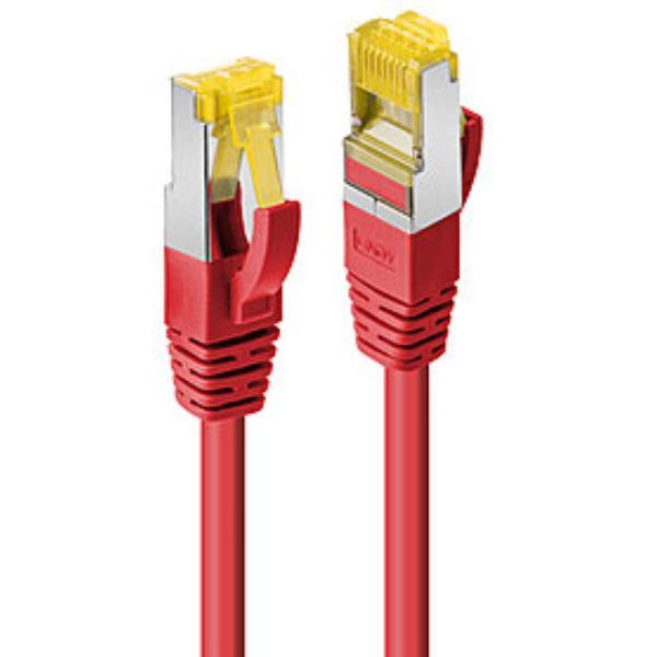 Lindy - Cavo patch - RJ-45 (M) a RJ-45 (M) - 30 m - SFTP, PiMF - CAT 7 (cavo) / CAT 6a (connettori) - senza alogeni, antiaggrovigliamento - rosso