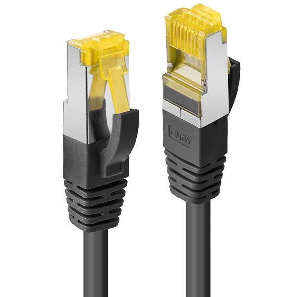 Lindy - Cavo patch - RJ-45 (M) a RJ-45 (M) - 30 m - SFTP, PiMF - CAT 7 (cavo) / CAT 6a (connettori) - senza alogeni, antiaggrovigliamento - nero