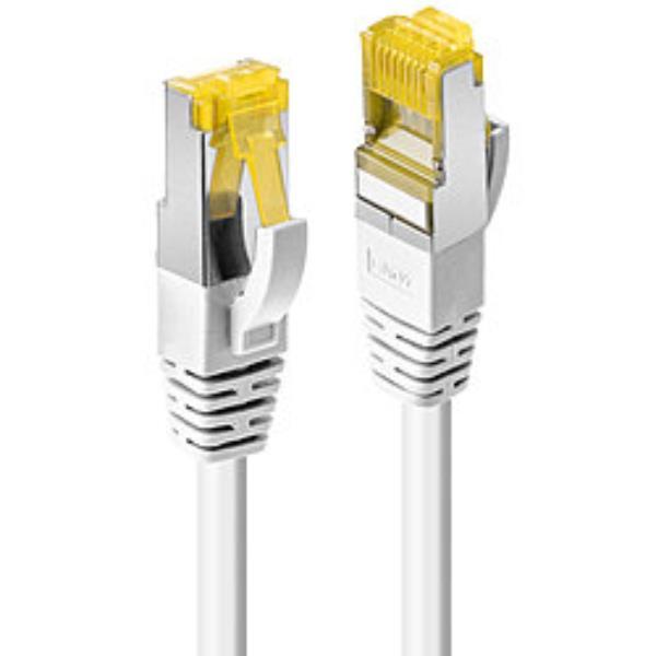 Lindy - Cavo patch - RJ-45 (M) a RJ-45 (M) - 7.5 m - SFTP, PiMF - CAT 7 (cavo) / CAT 6a (connettori) - senza alogeni, antiaggrovigliamento - bianco