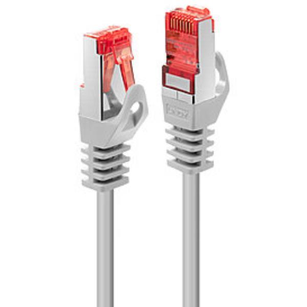 Lindy Basic - Cavo patch - RJ-45 (M) a RJ-45 (M) - 7.5 m - SFTP, PiMF - CAT 6 - stampato, antiaggrovigliamento, bloccato - cool gray