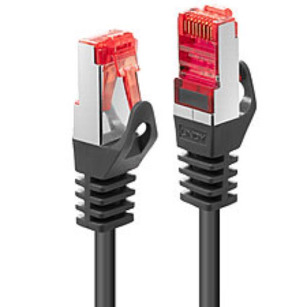 Lindy Basic - Cavo patch - RJ-45 (M) a RJ-45 (M) - 2 m - SFTP, PiMF - CAT 6 - stampato, antiaggrovigliamento, bloccato - nero