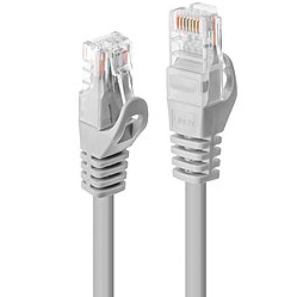 Lindy Basic - Cavo patch - RJ-45 (M) a RJ-45 (M) - 30 cm - UTP - CAT 6 - stampato, antiaggrovigliamento - grigio