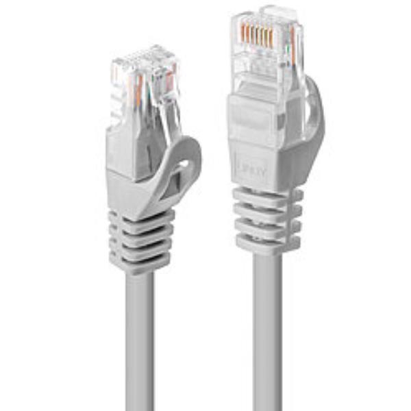 Lindy Basic - Cavo patch - RJ-45 (M) a RJ-45 (M) - 50 cm - UTP - CAT 6 - stampato, antiaggrovigliamento - grigio