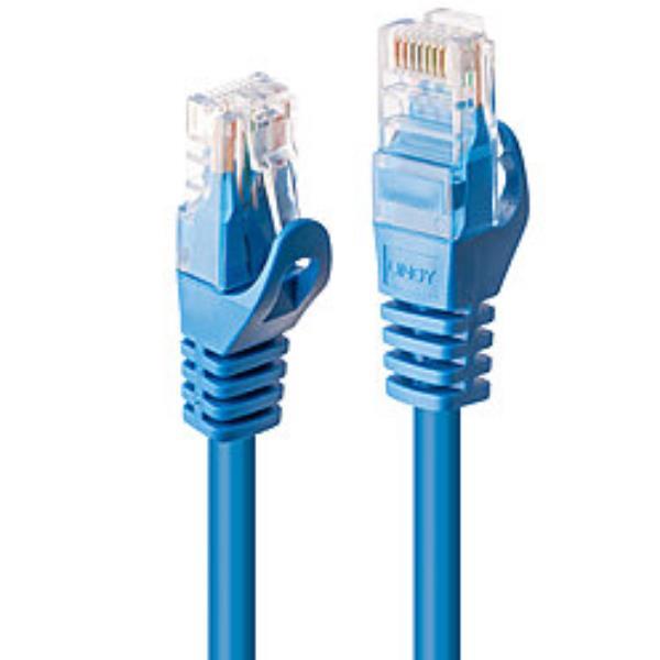 Lindy Basic - Cavo patch - RJ-45 (M) a RJ-45 (M) - 50 cm - UTP - CAT 6 - stampato, antiaggrovigliamento - blu