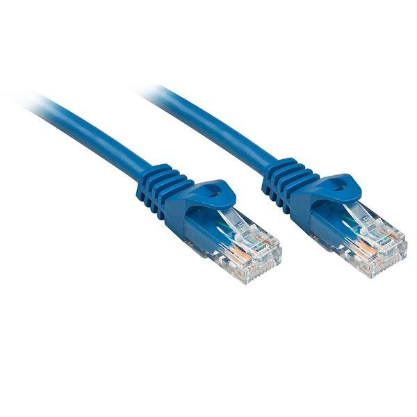 Lindy Basic - Cavo patch - RJ-45 (M) a RJ-45 (M) - 1 m - UTP - CAT 6 - stampato, antiaggrovigliamento - blu