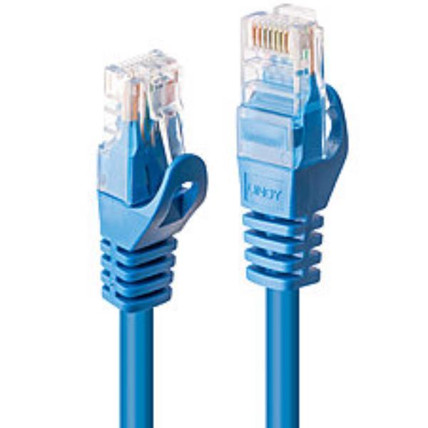 Lindy Basic - Cavo patch - RJ-45 (M) a RJ-45 (M) - 3 m - UTP - CAT 6 - stampato, antiaggrovigliamento - blu