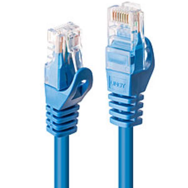 Lindy Basic - Cavo patch - RJ-45 (M) a RJ-45 (M) - 5 m - UTP - CAT 6 - stampato, antiaggrovigliamento - blu
