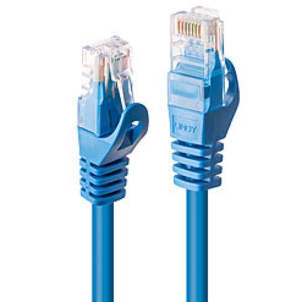 Lindy Basic - Cavo patch - RJ-45 (M) a RJ-45 (M) - 10 m - UTP - CAT 6 - stampato, antiaggrovigliamento - blu