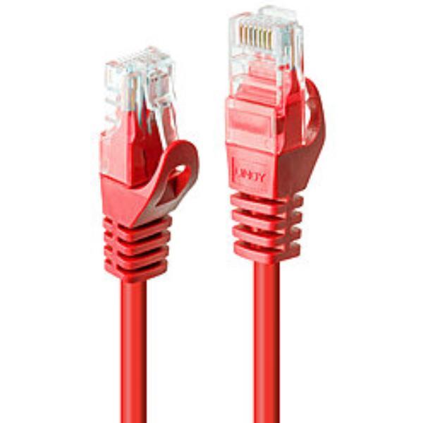 Lindy Basic - Cavo patch - RJ-45 (M) a RJ-45 (M) - 1 m - UTP - CAT 6 - stampato, antiaggrovigliamento - rosso