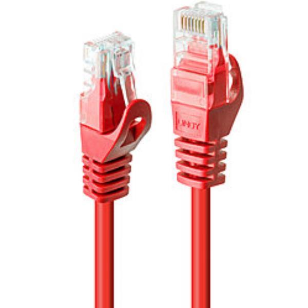 Lindy Basic - Cavo patch - RJ-45 (M) a RJ-45 (M) - 7.5 m - UTP - CAT 6 - stampato, antiaggrovigliamento - rosso