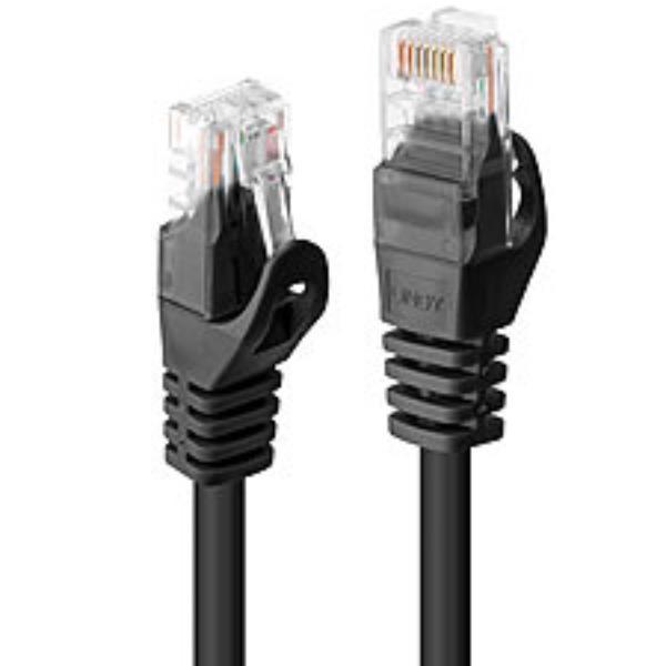 Lindy Basic - Cavo patch - RJ-45 (M) a RJ-45 (M) - 2 m - UTP - CAT 6 - stampato, antiaggrovigliamento - nero