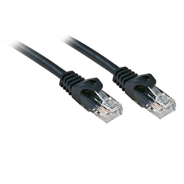 Lindy Basic - Cavo patch - RJ-45 (M) a RJ-45 (M) - 3 m - UTP - CAT 6 - stampato, antiaggrovigliamento - nero